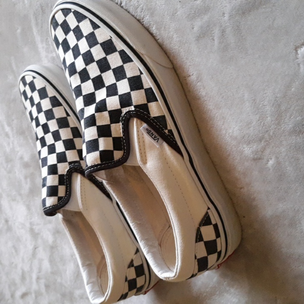 Vans Black and White Checkered Flats - Picture 3 of 9